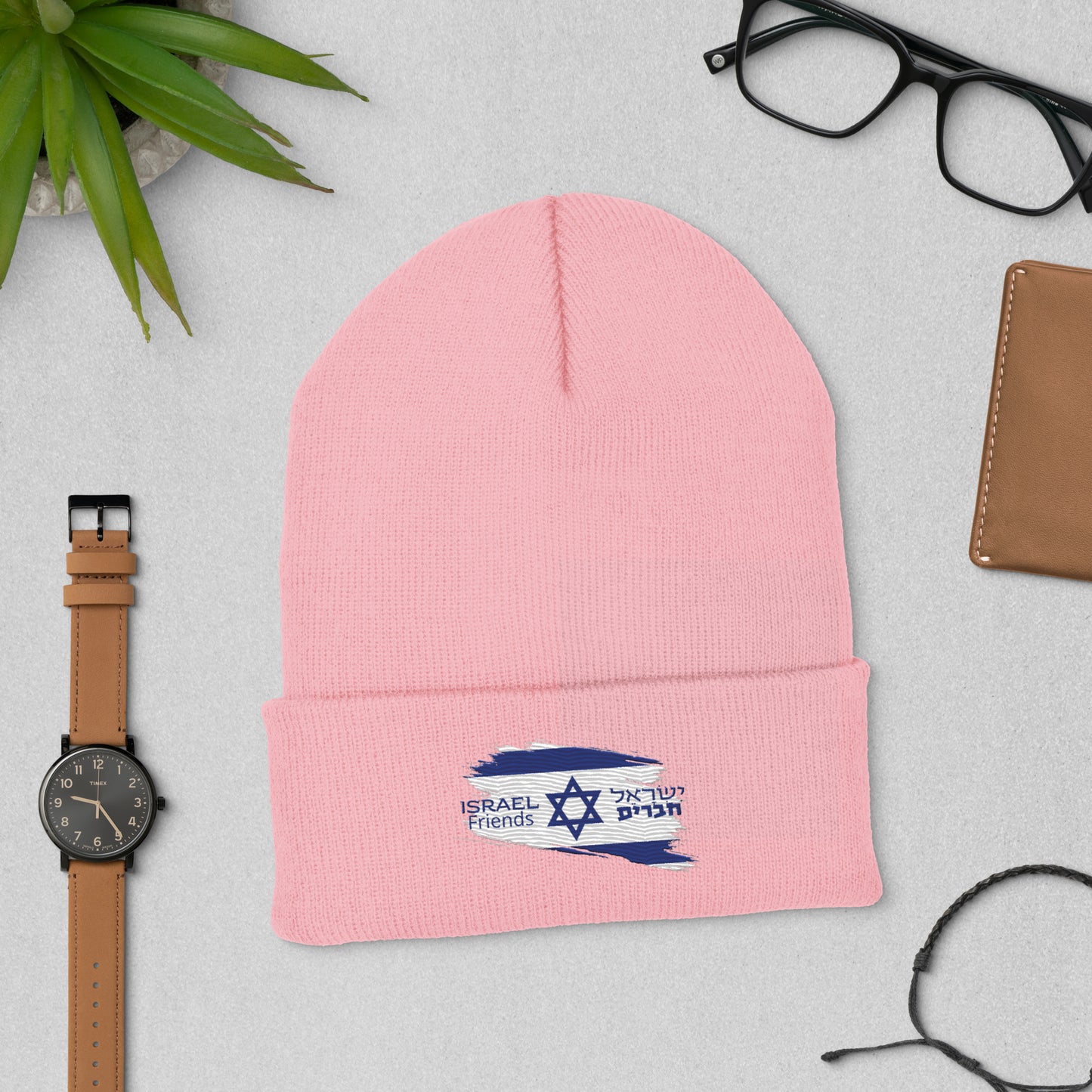 01-00 Israel friend Cuffed Beanie