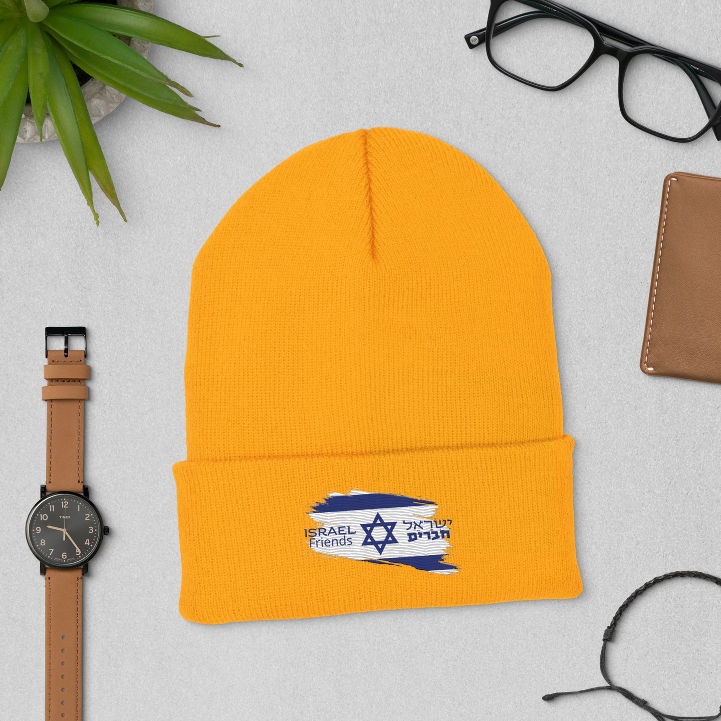 01-00 Israel friend Cuffed Beanie