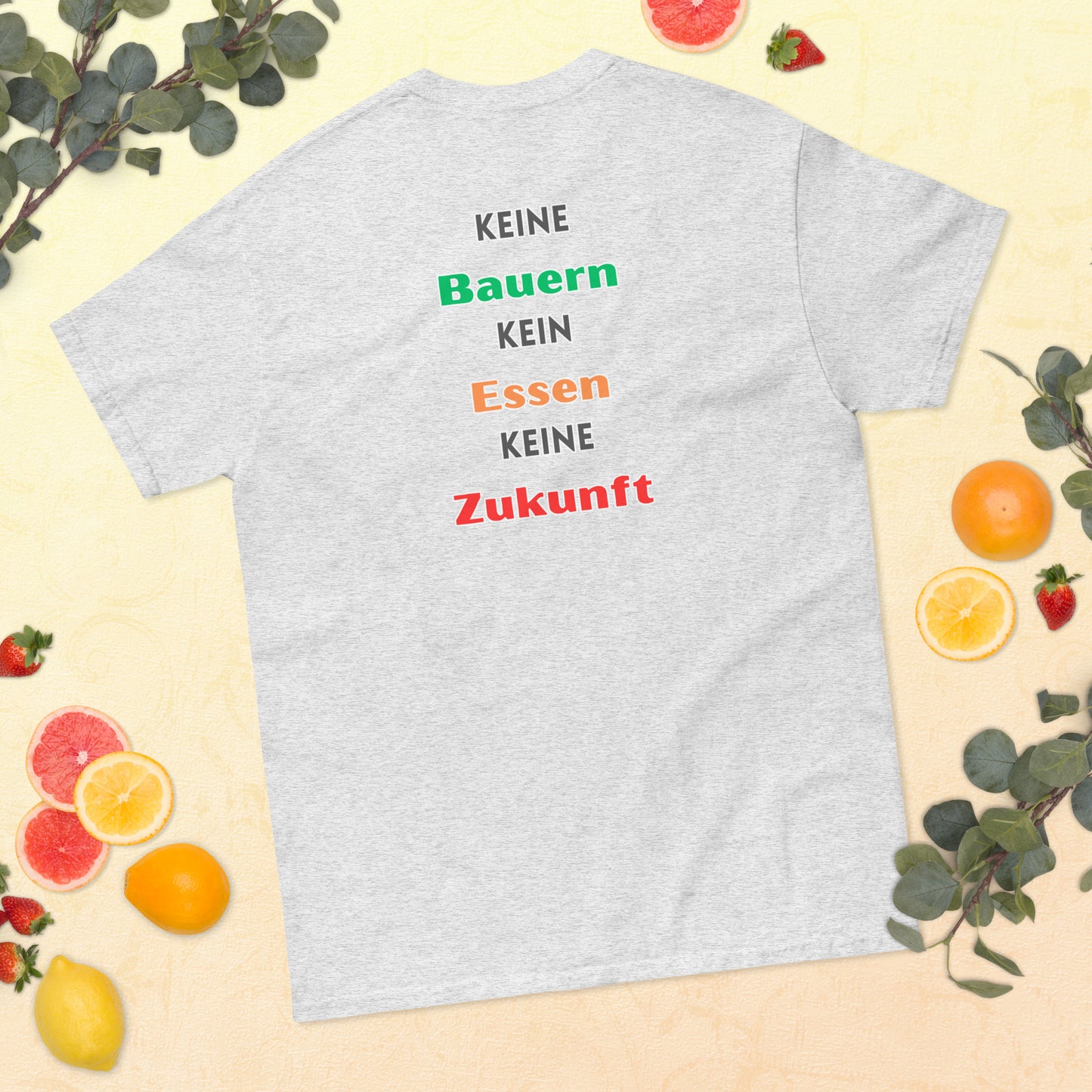0-A-00 Keine Bauern Kein Essen Keine Zukunft Klassisches Herren-T-Shirt