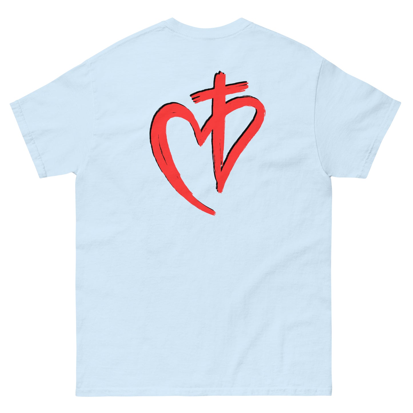 0-A-00 Jesus Cross Heart classic tee