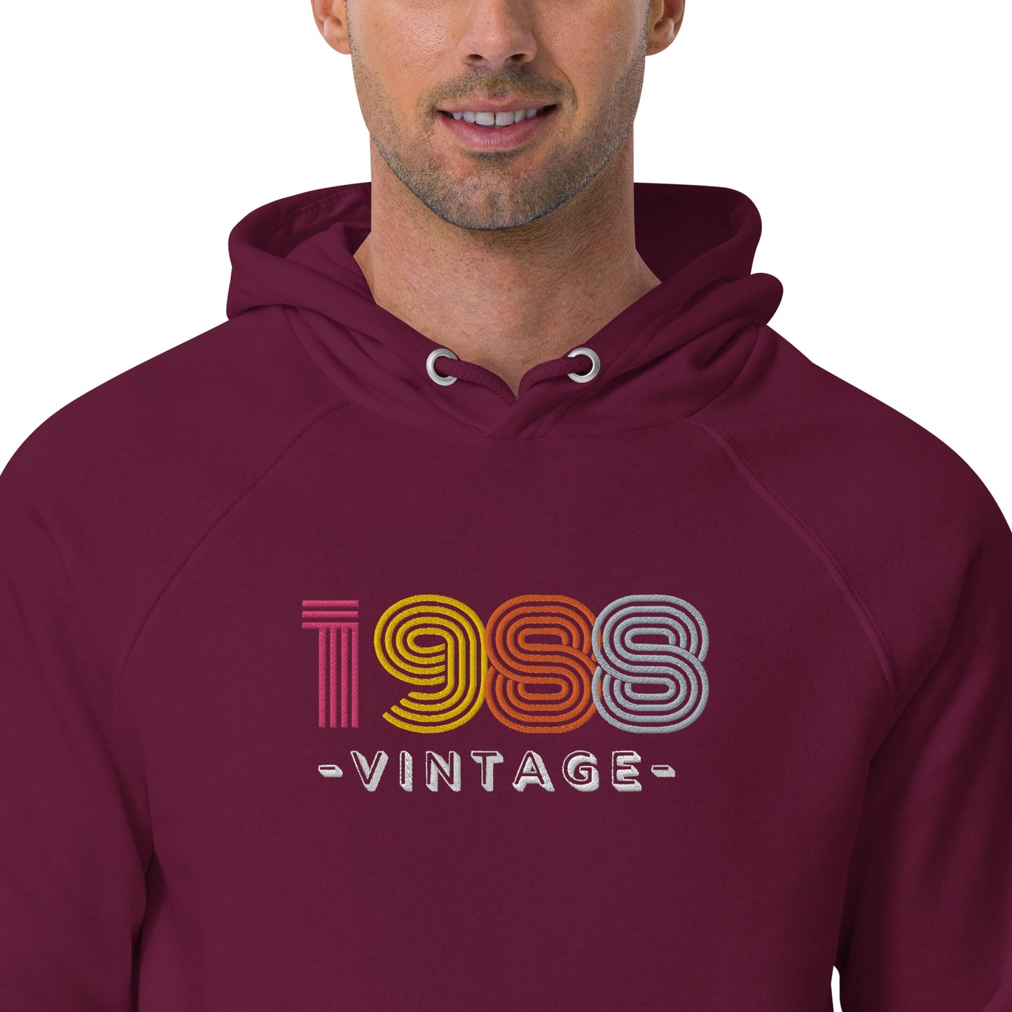 0-A-00 1988 vintage Unisex eco raglan hoodie