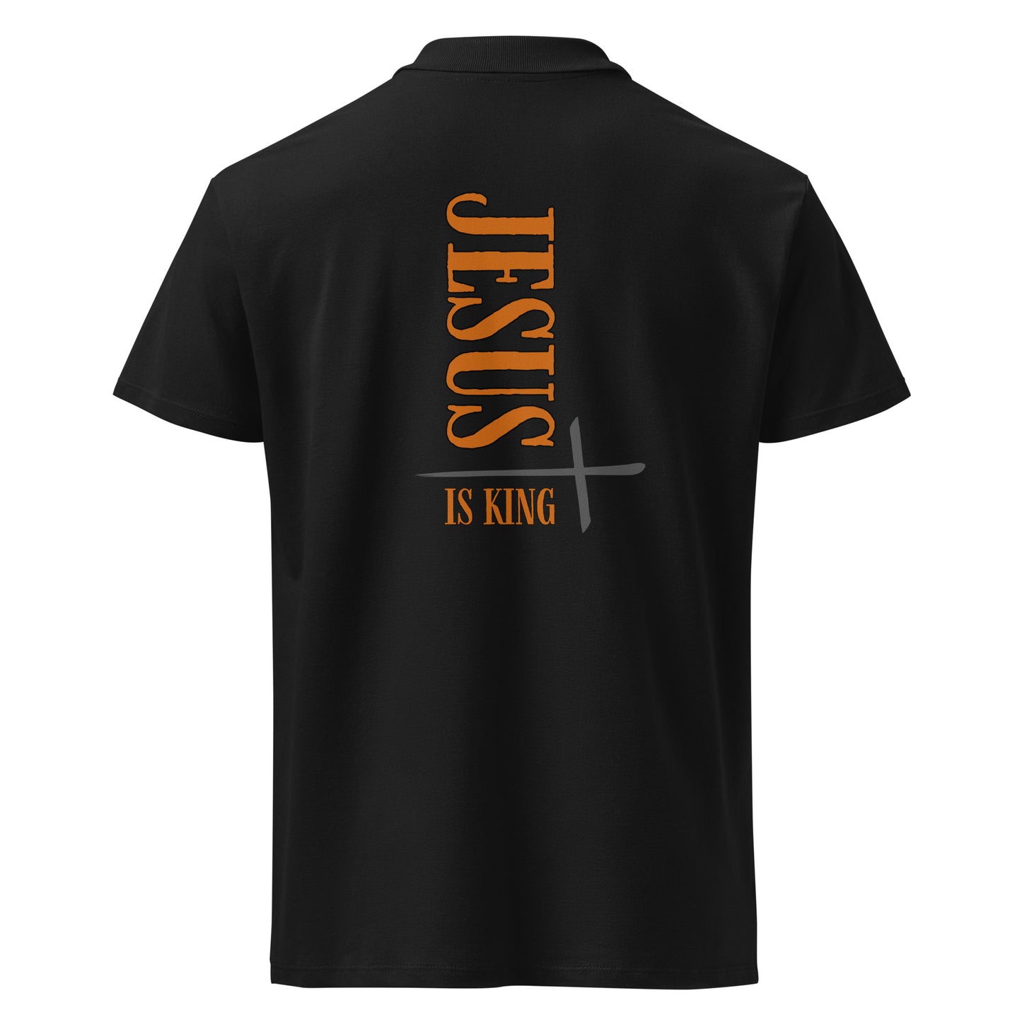 08-00 Jesus is King  Premium pique polo shirt