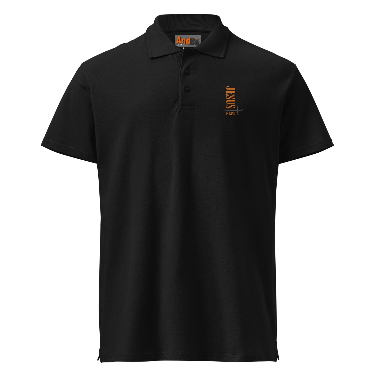 08-00 Jesus is King  Premium pique polo shirt