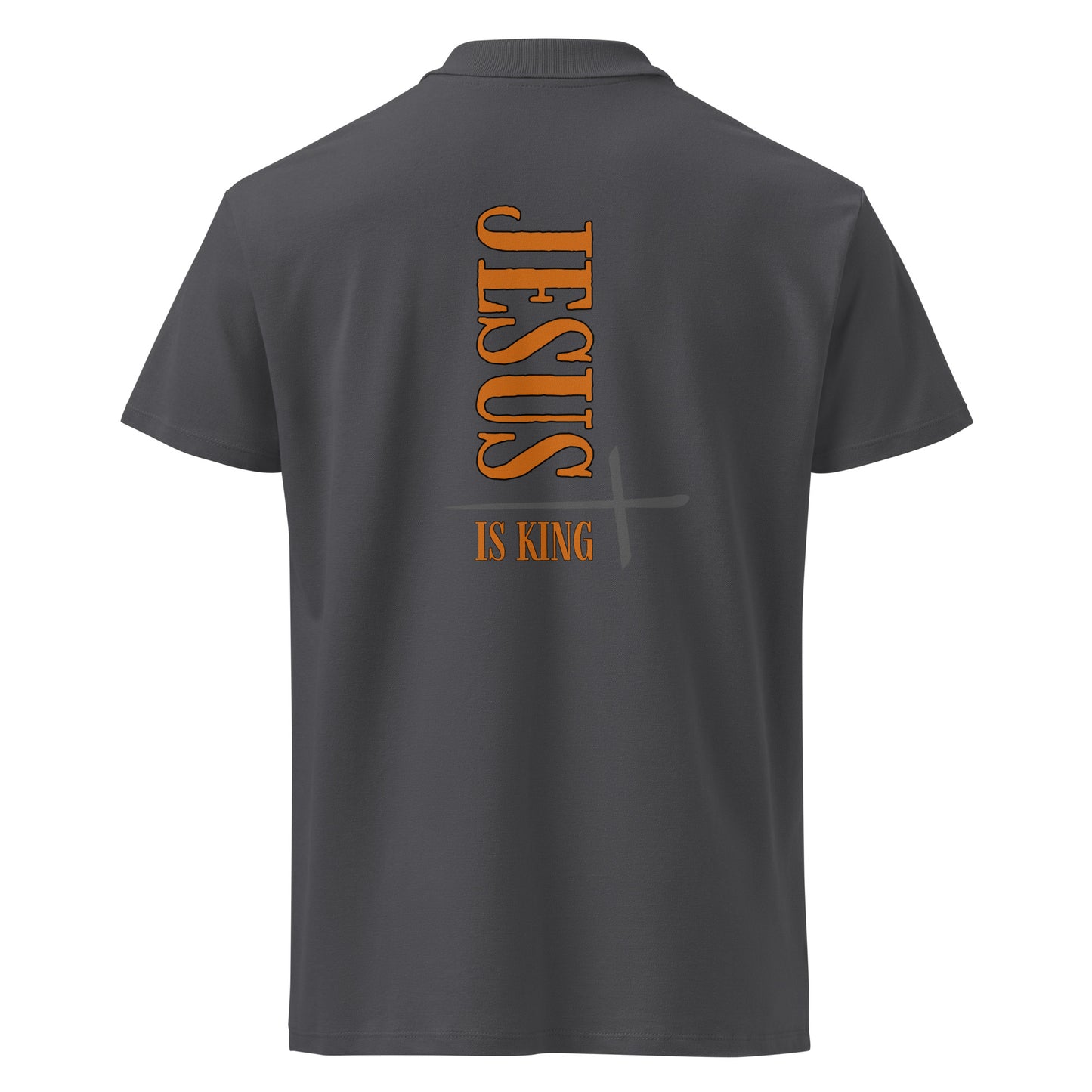 08-00 Jesus is King  Premium pique polo shirt