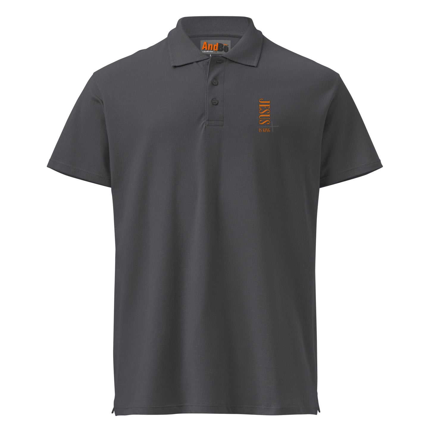 08-00 Jesus is King  Premium pique polo shirt