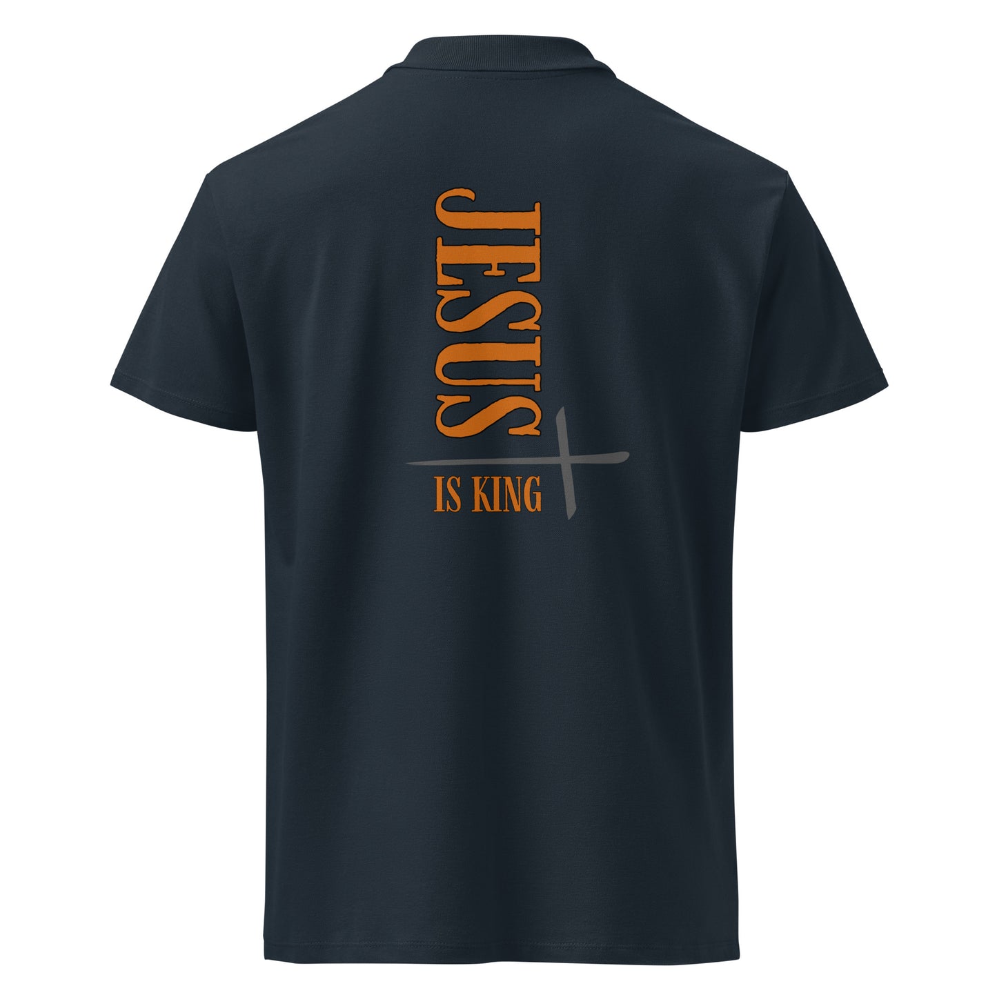 08-00 Jesus is King  Premium pique polo shirt