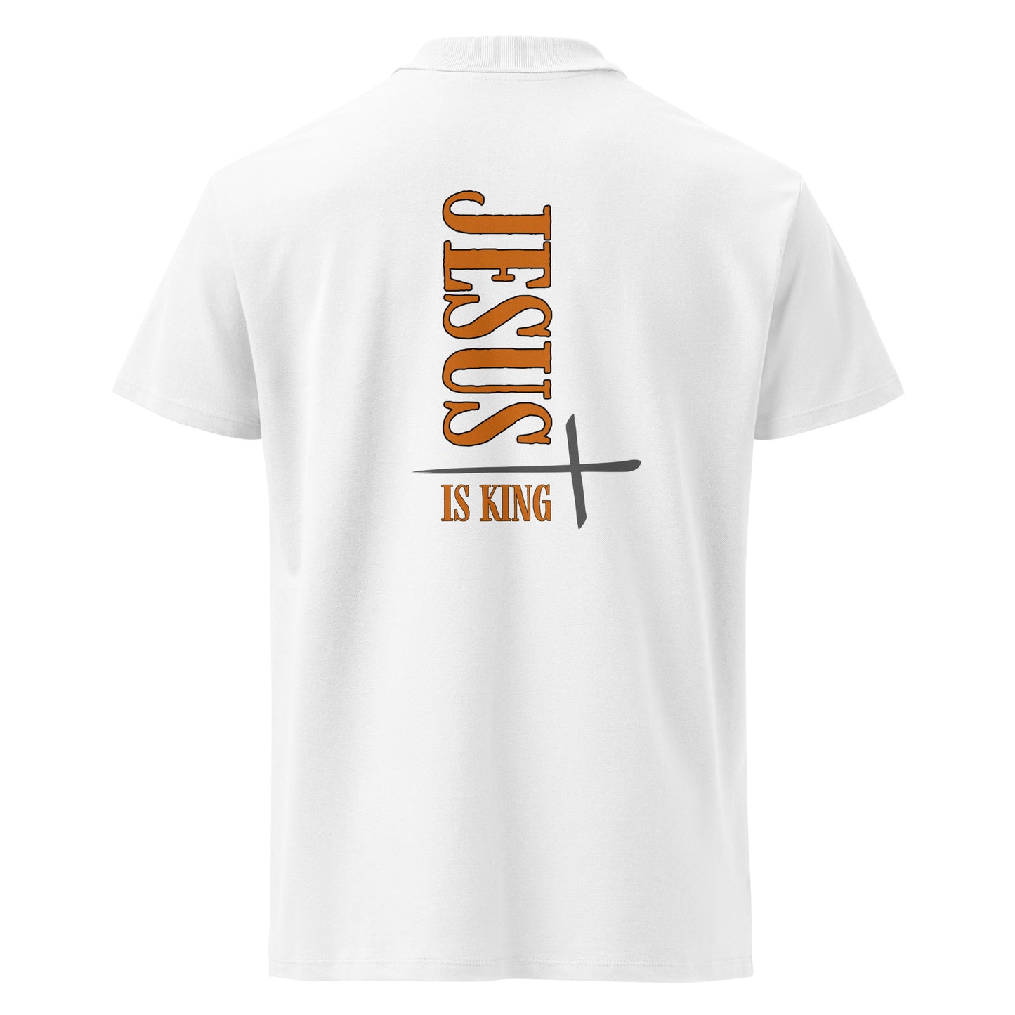 08-00 Jesus is King  Premium pique polo shirt