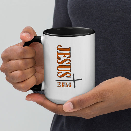 08-00 Jesus is King Mug with Color Inside